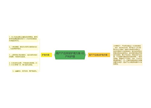 顺产产后排尿护理方案-妇产科护理