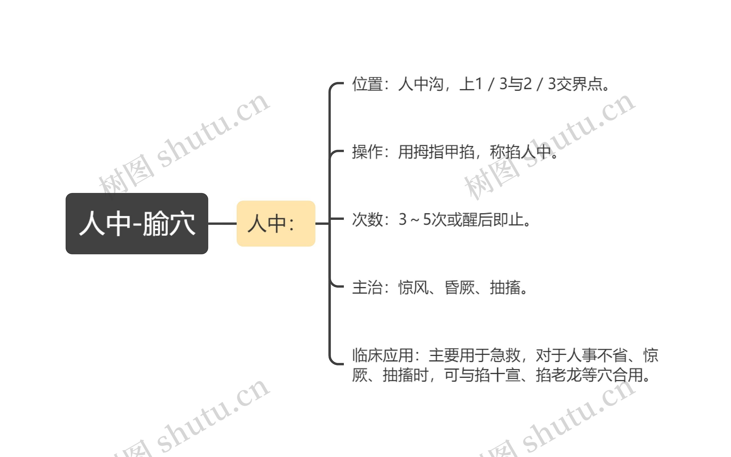 人中-腧穴思维导图