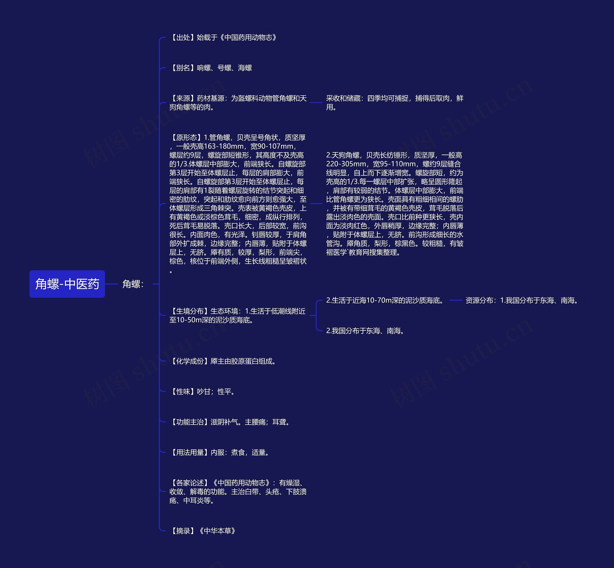角螺-中医药思维导图