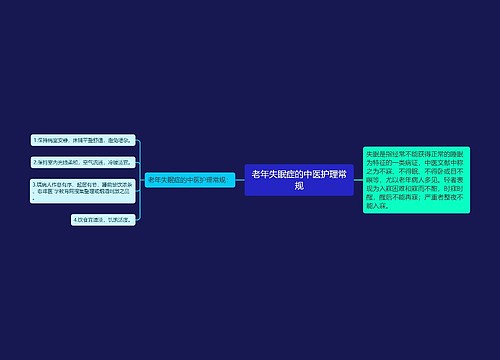 老年失眠症的中医护理常规