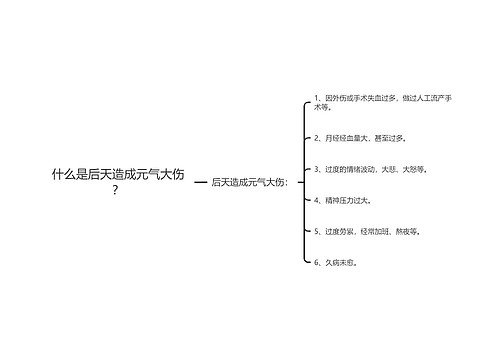 什么是后天造成元气大伤？