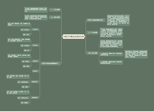 中医卫气营血证候的分类