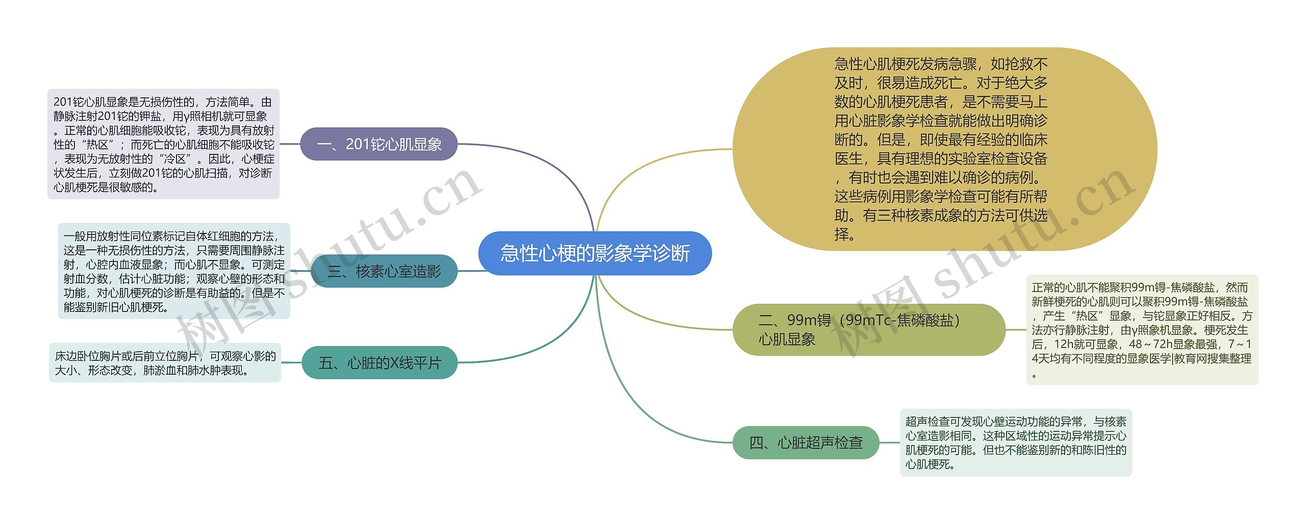 急性心梗的影象学诊断思维导图