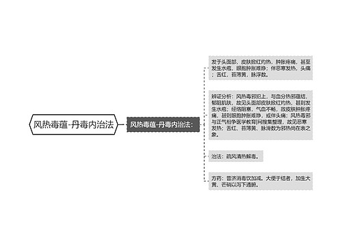 风热毒蕴-丹毒内治法