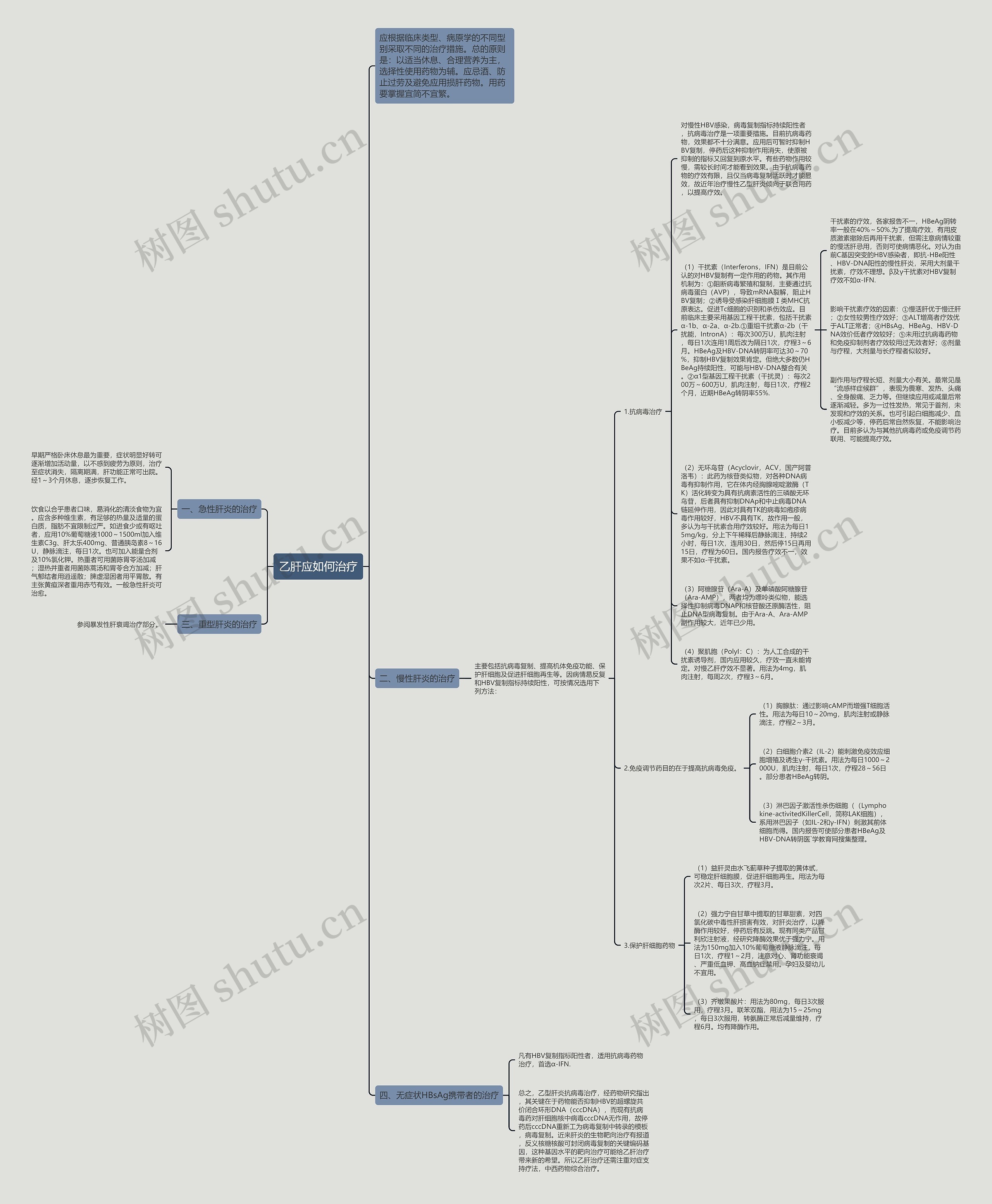 乙肝应如何治疗思维导图