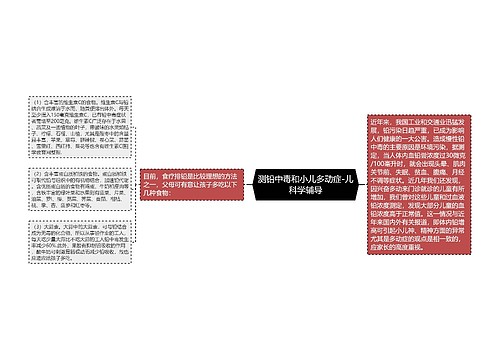 测铅中毒和小儿多动症-儿科学辅导