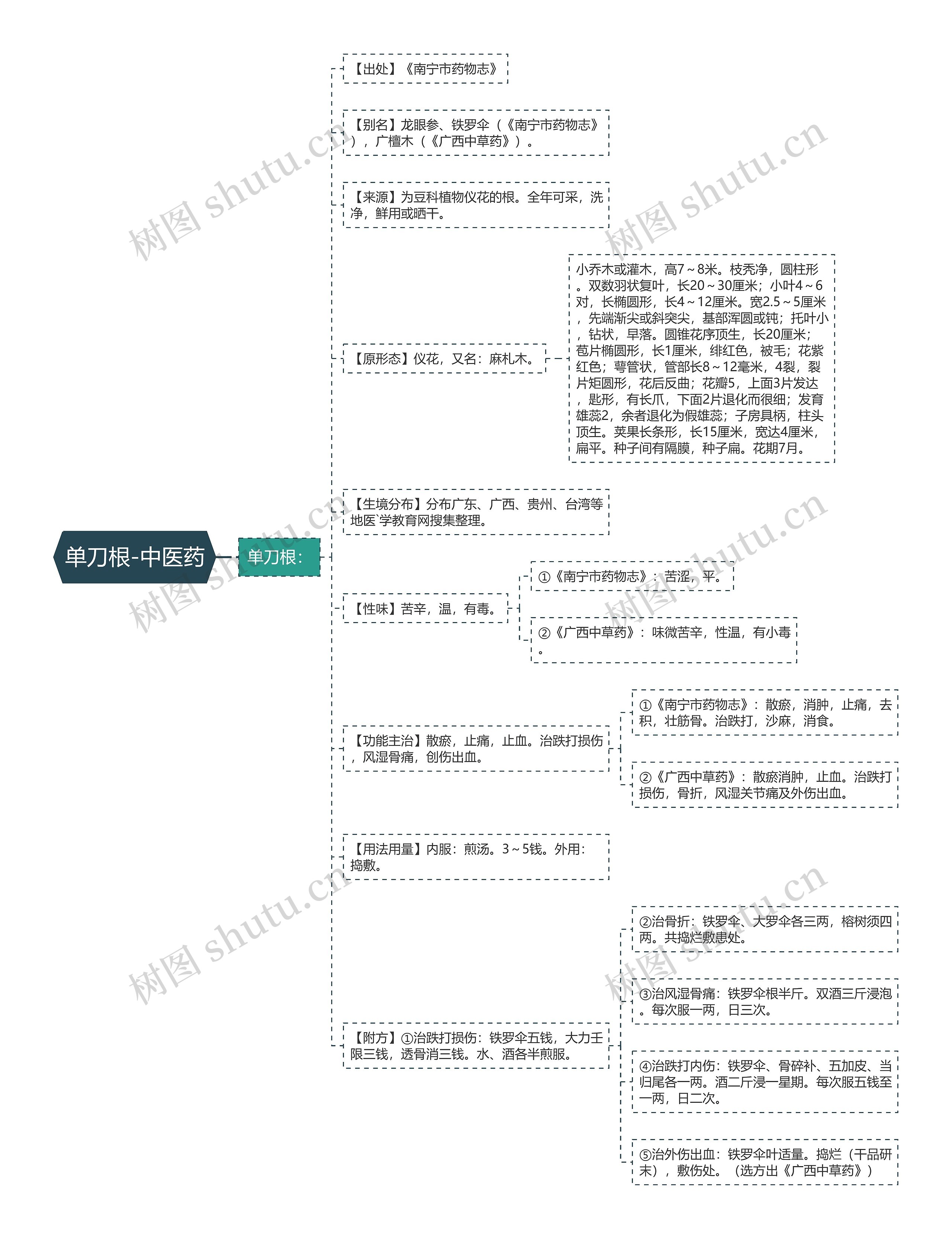 单刀根-中医药思维导图