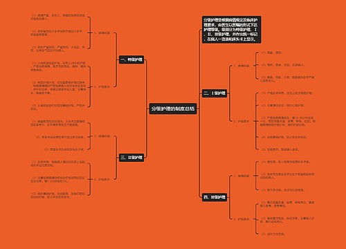 分级护理的制度总结