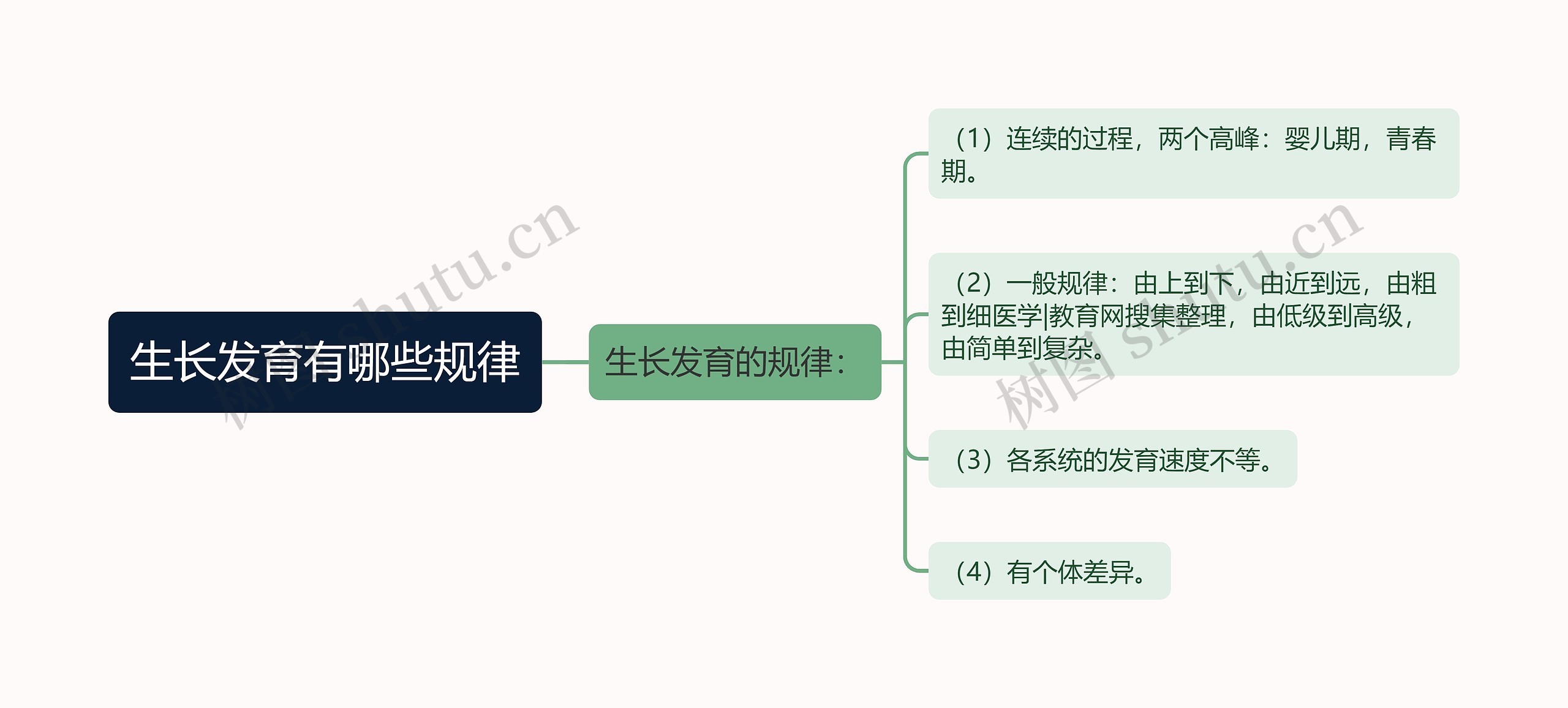 生长发育有哪些规律思维导图