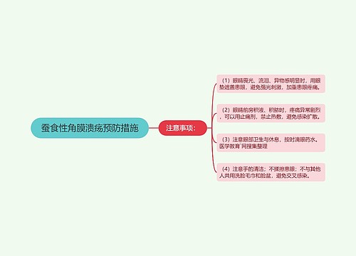 蚕食性角膜溃疡预防措施