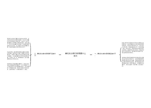 摩托车分期付款需要什么条件