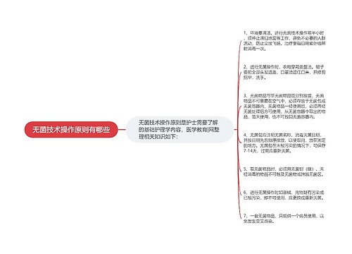 无菌技术操作原则有哪些