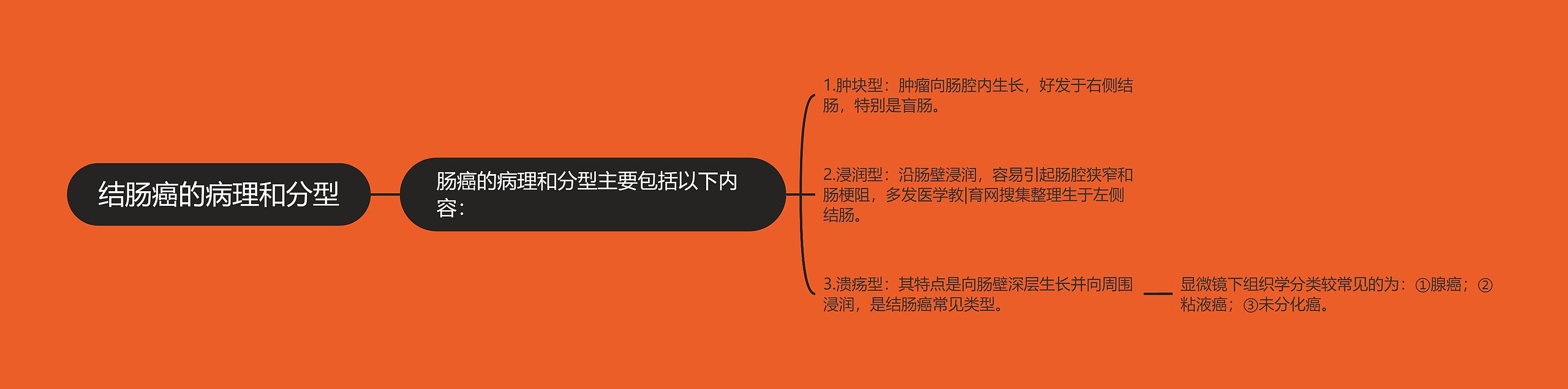 结肠癌的病理和分型思维导图