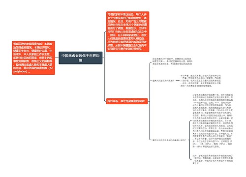 中国焦虑者远低于世界均值