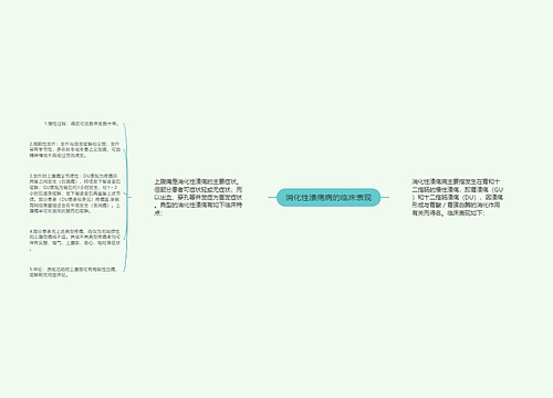 消化性溃疡病的临床表现