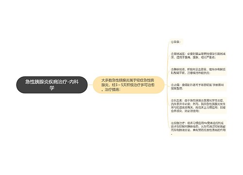 急性胰腺炎疾病治疗-内科学