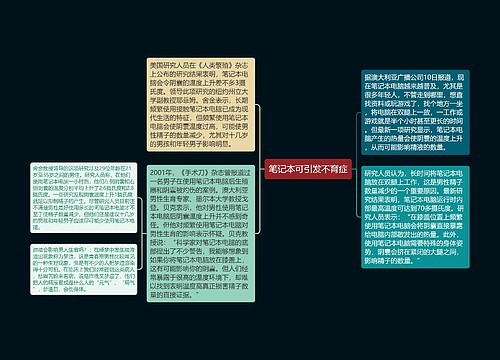 笔记本可引发不育症