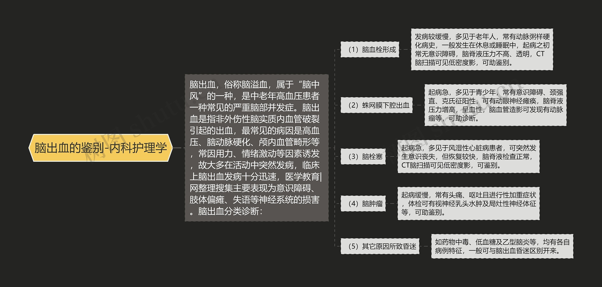 脑出血的鉴别-内科护理学