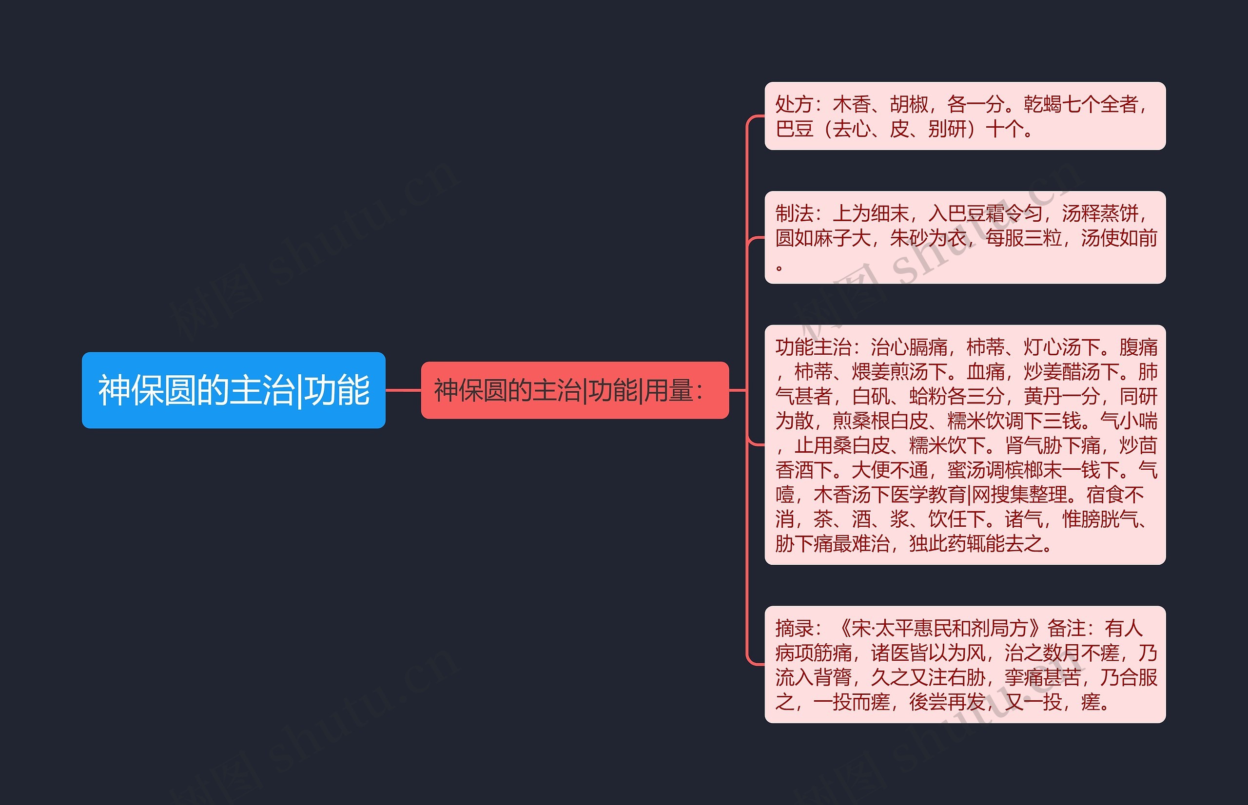 神保圆的主治|功能思维导图