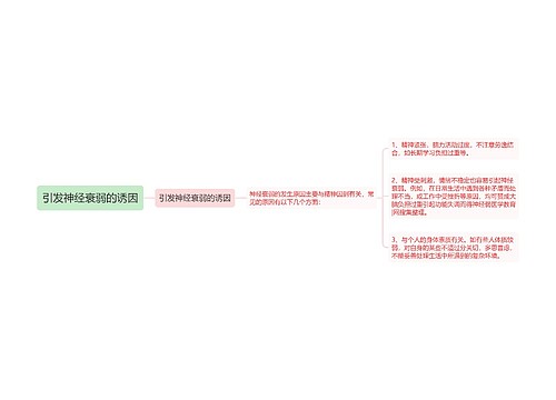 引发神经衰弱的诱因