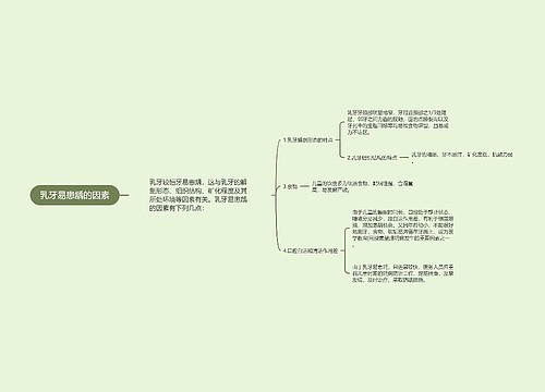 乳牙易患龋的因素