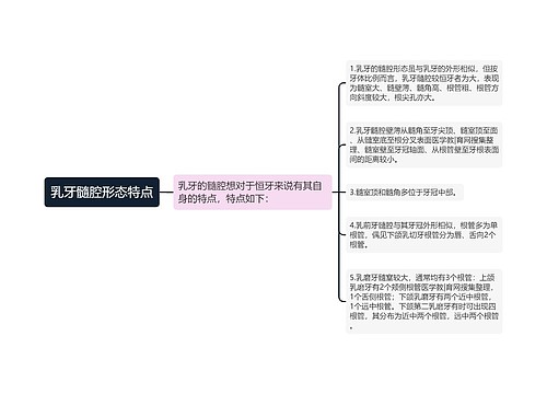 乳牙髓腔形态特点