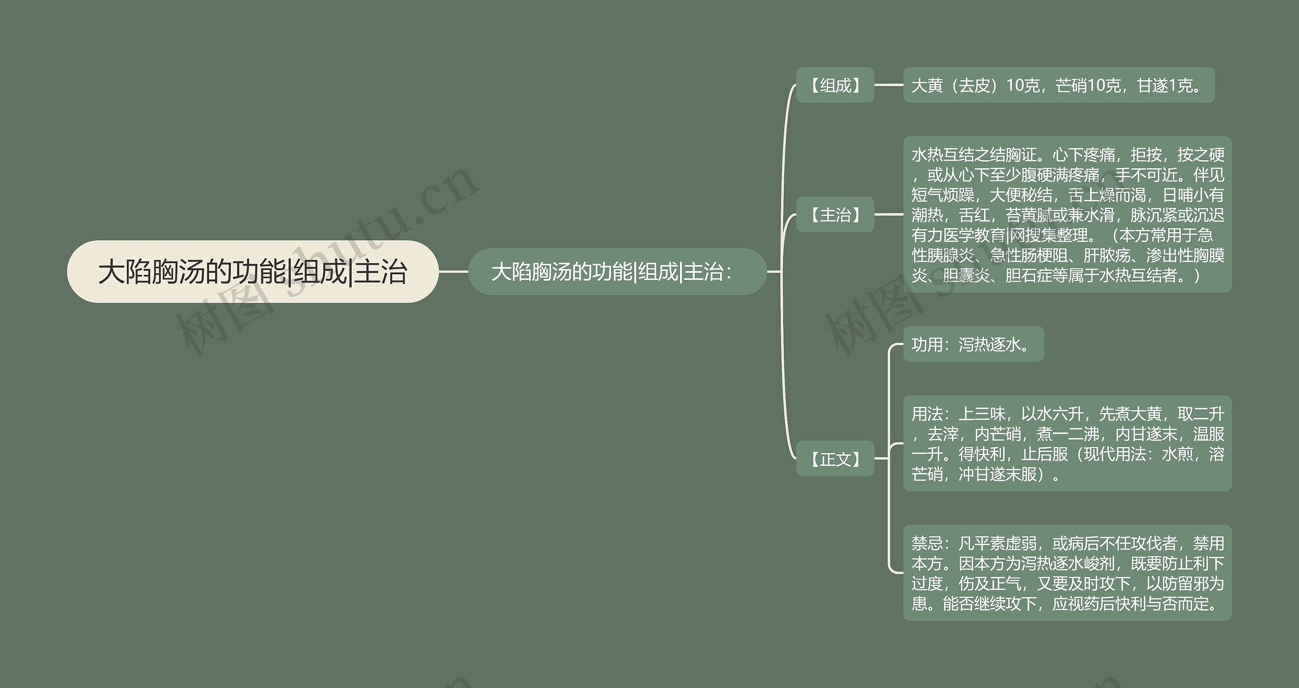 大陷胸汤的功能|组成|主治思维导图