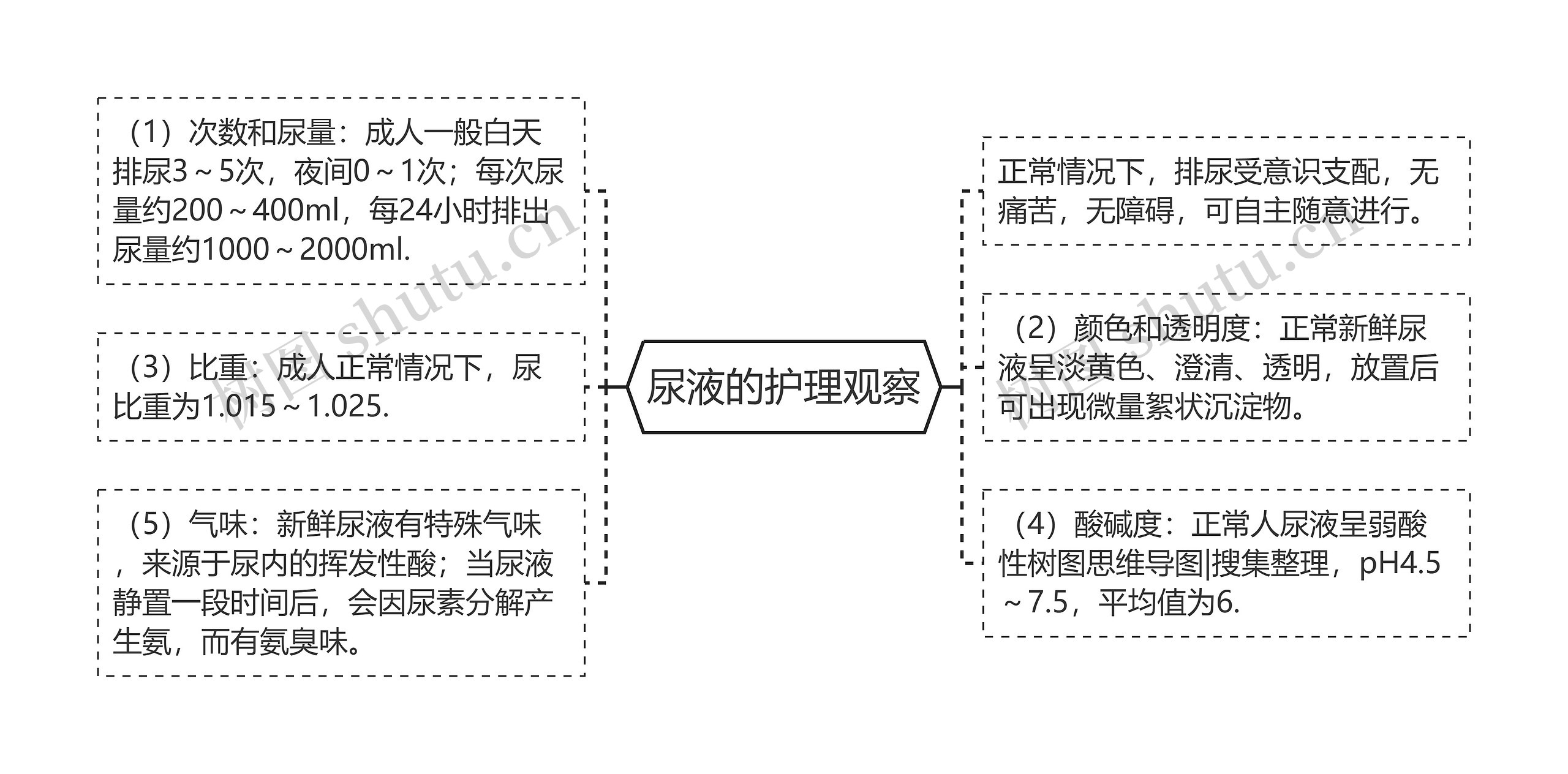 尿液的护理观察思维导图