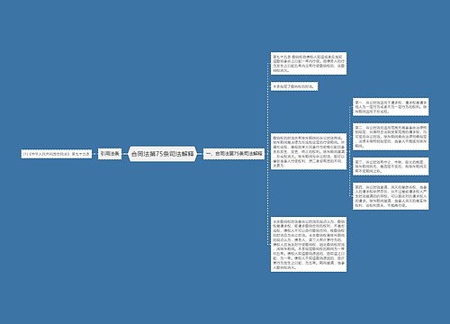 合同法第75条司法解释