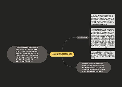 血液透析的用品及准备