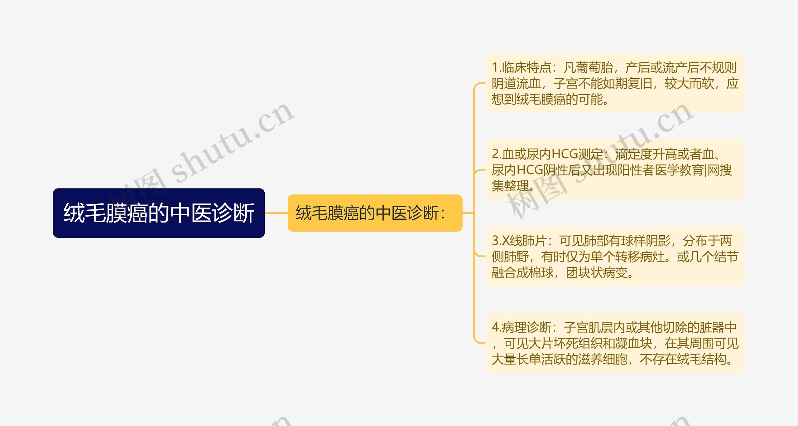 绒毛膜癌的中医诊断思维导图