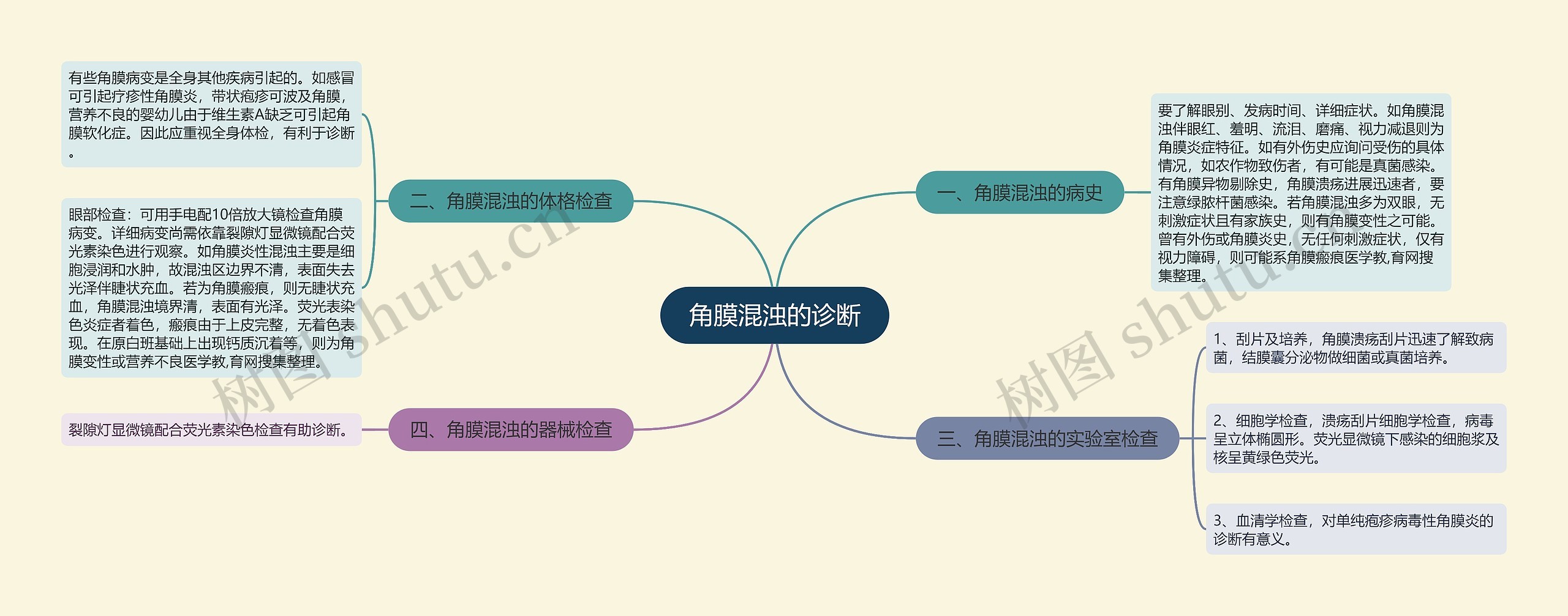 角膜混浊的诊断思维导图