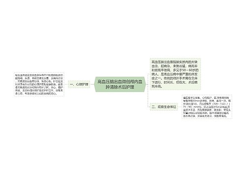 高血压脑出血微创颅内血肿清除术后护理