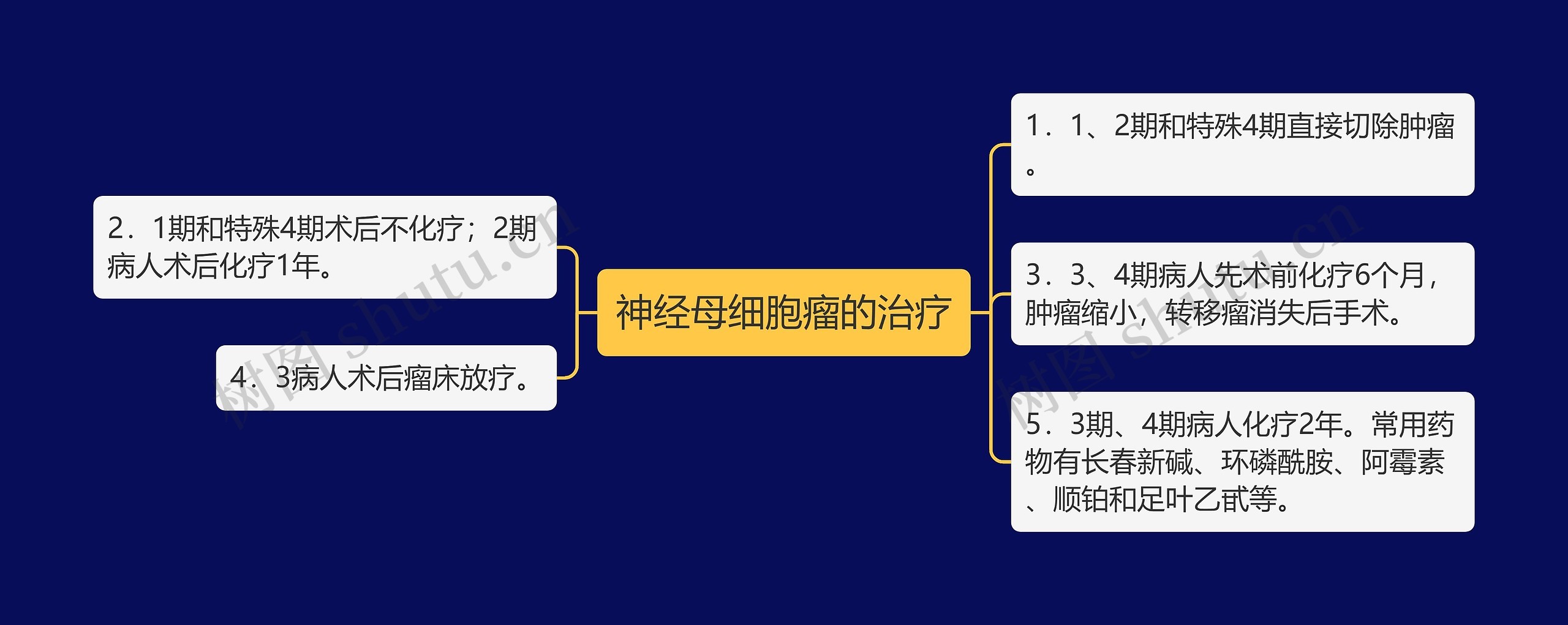 神经母细胞瘤的治疗思维导图