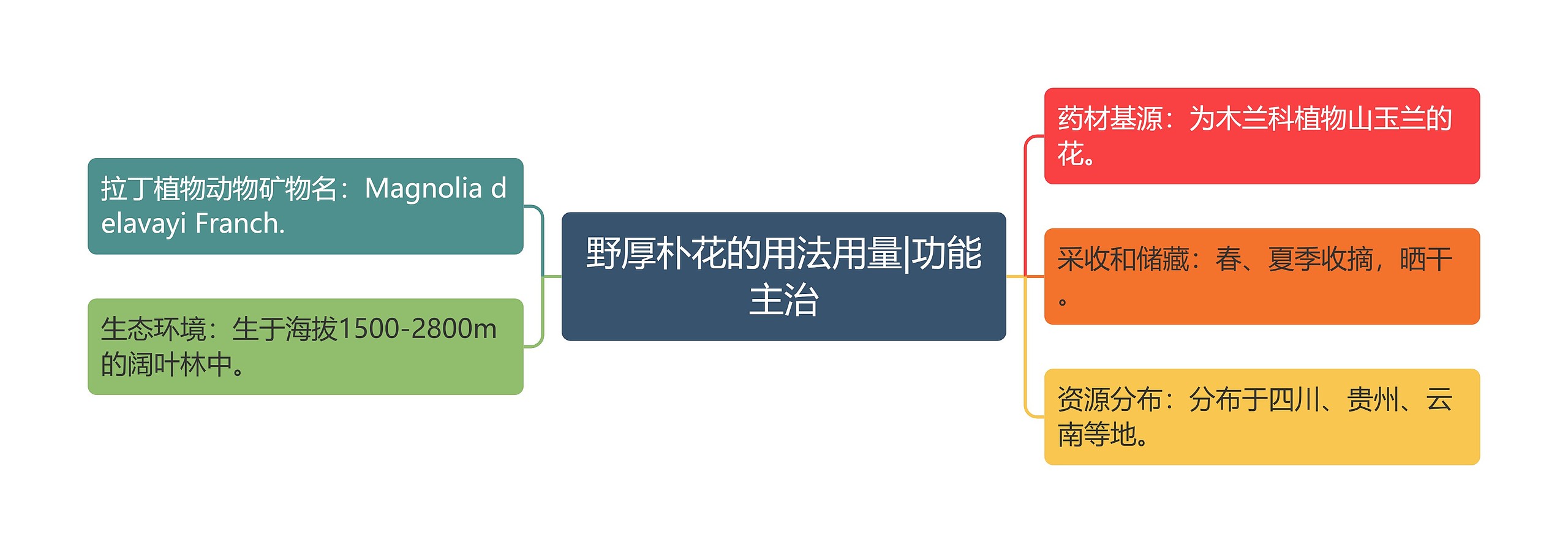 野厚朴花的用法用量|功能主治