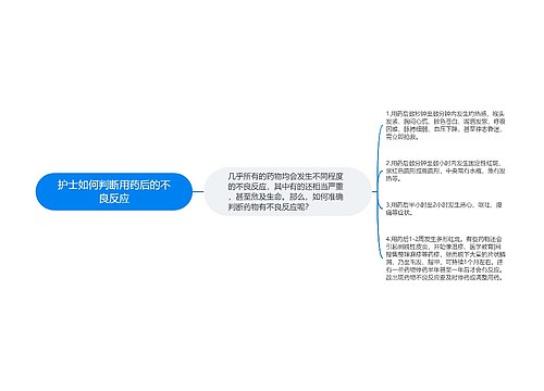 护士如何判断用药后的不良反应