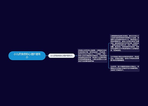 小儿厌食症的心理护理简介