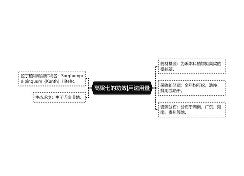 高粱七的功效|用法用量