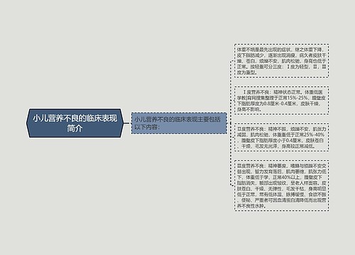 小儿营养不良的临床表现简介