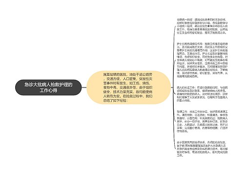 急诊大批病人抢救护理的工作心得