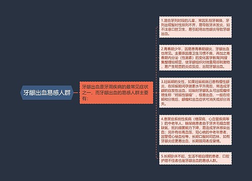 牙龈出血易感人群