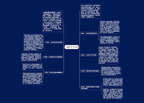 儿童换牙7点注意思维导图