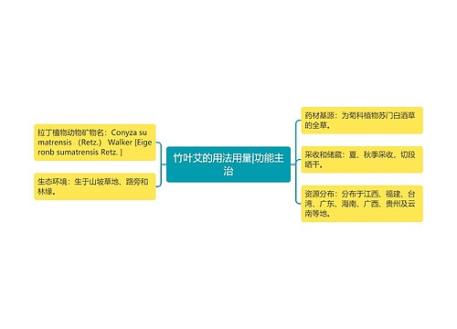 竹叶艾的用法用量|功能主治