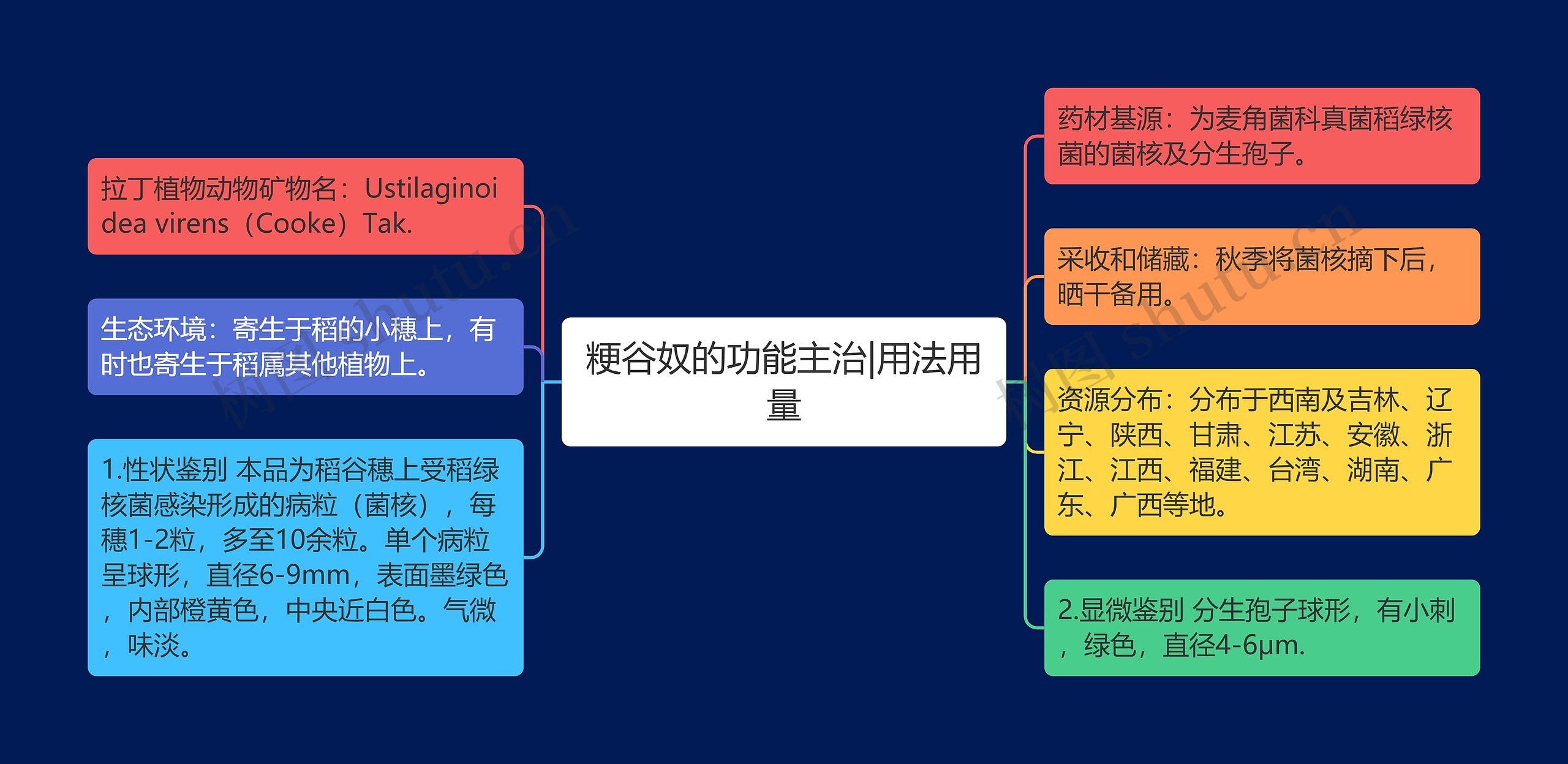 粳谷奴的功能主治|用法用量思维导图