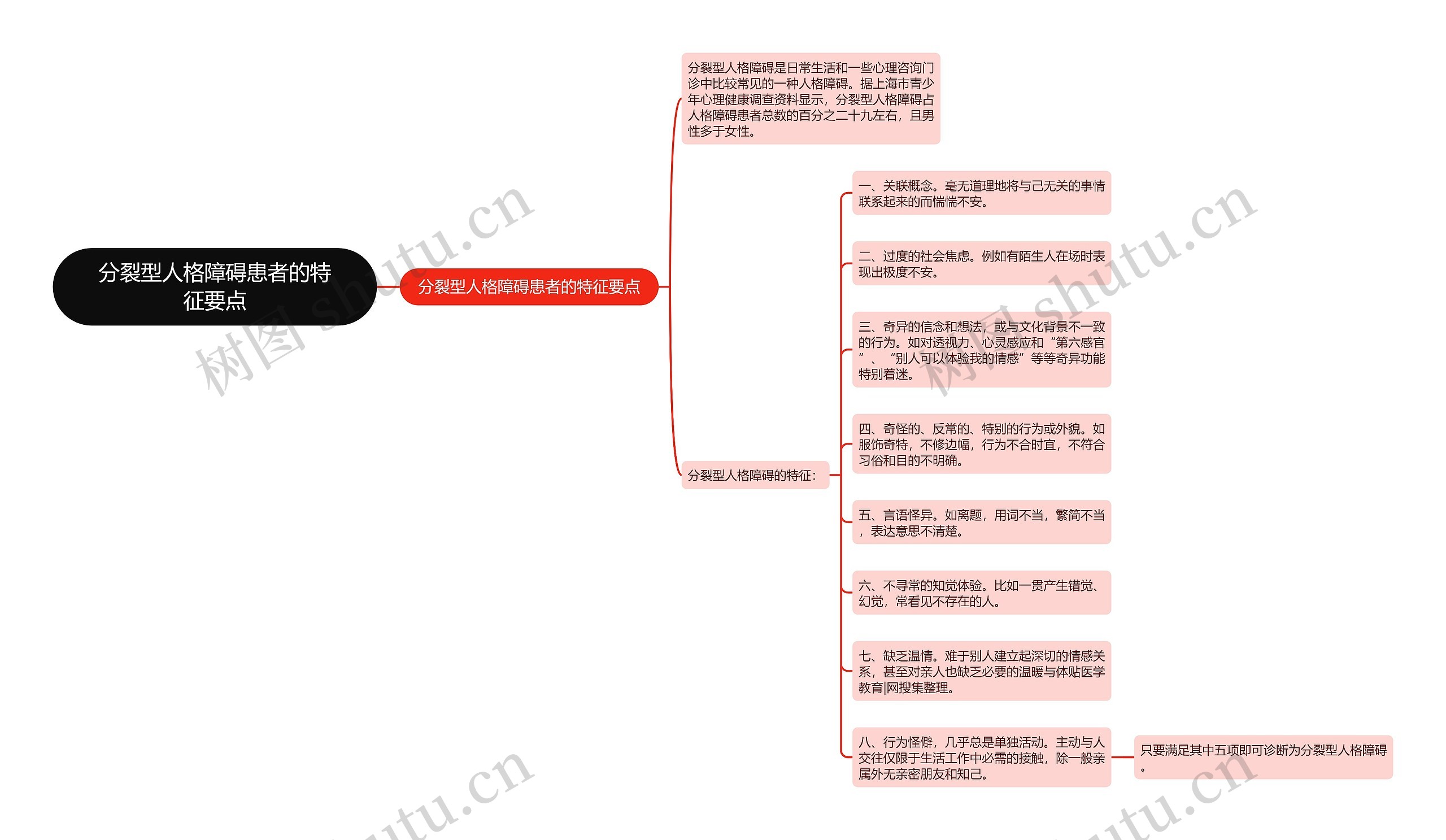 分裂型人格障碍患者的特征要点