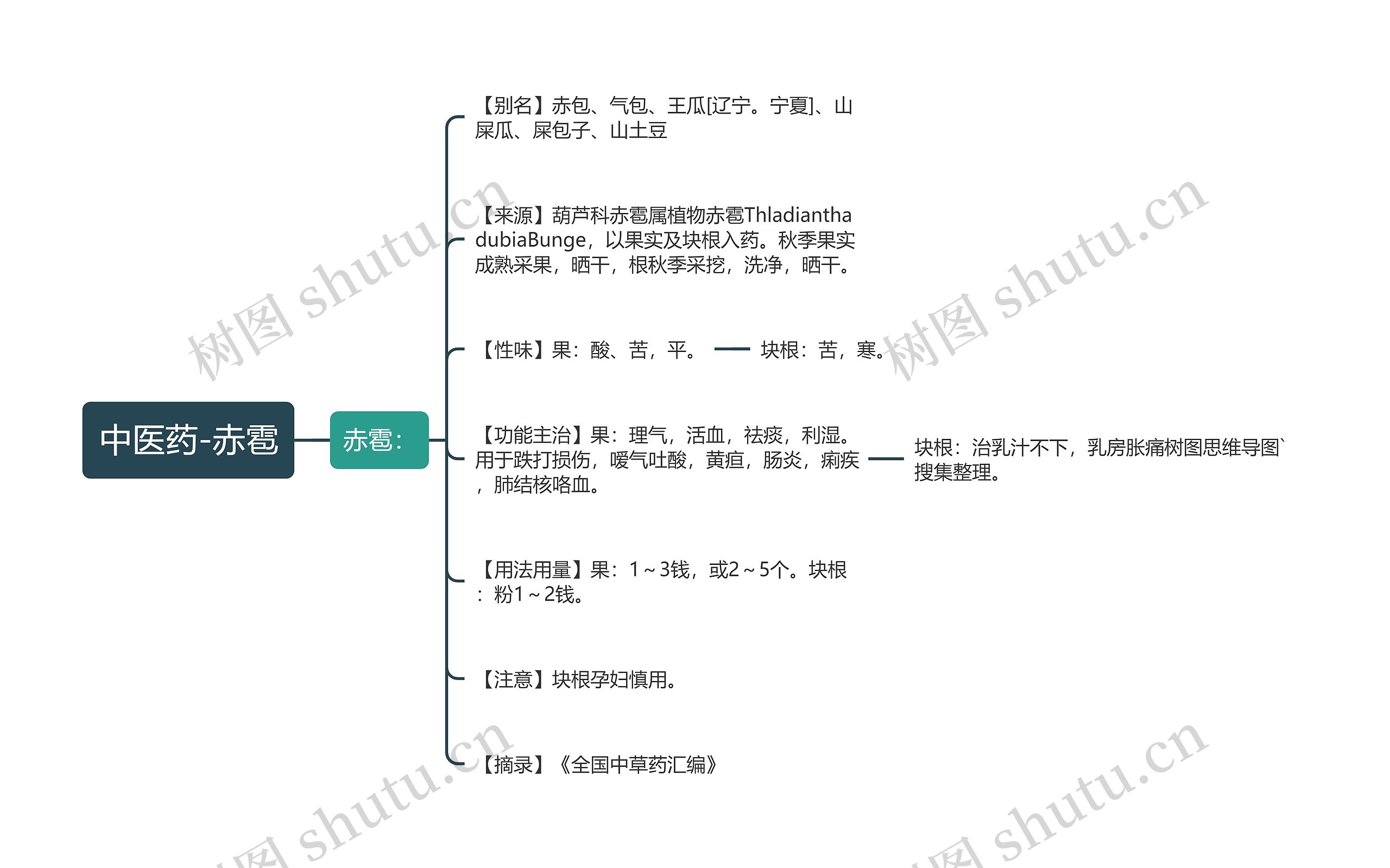 中医药-赤雹思维导图