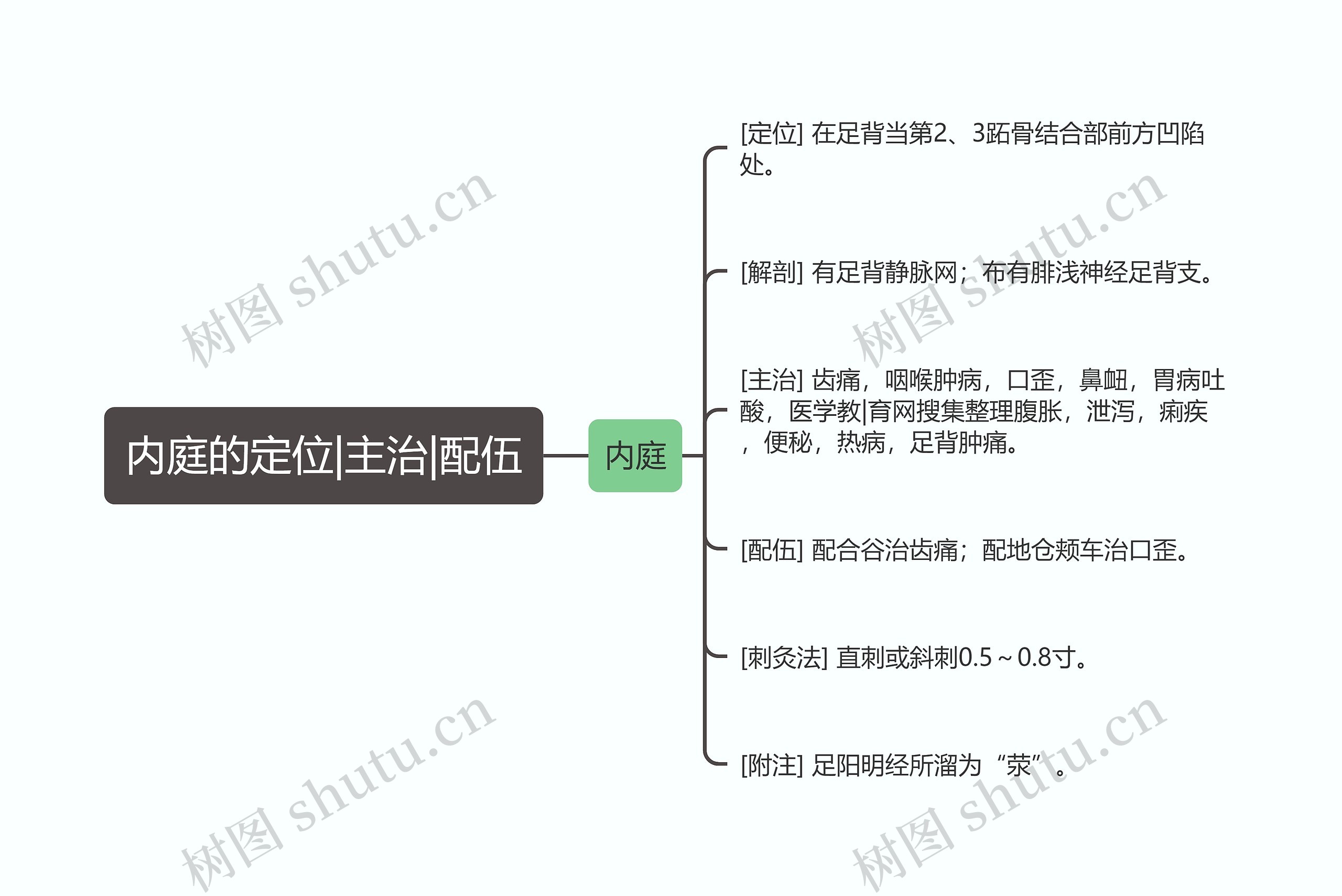 内庭的定位|主治|配伍