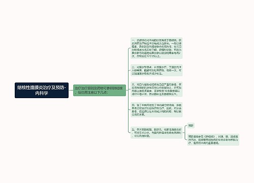 结核性腹膜炎治疗及预防-内科学