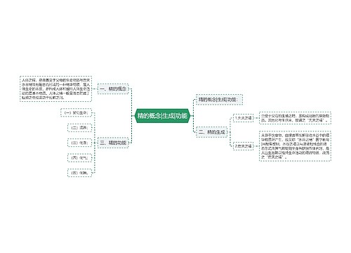 精的概念|生成|功能