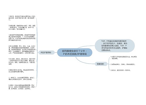前列腺增生症行ＴＵＲ－Ｐ的术后宣教/护理常规